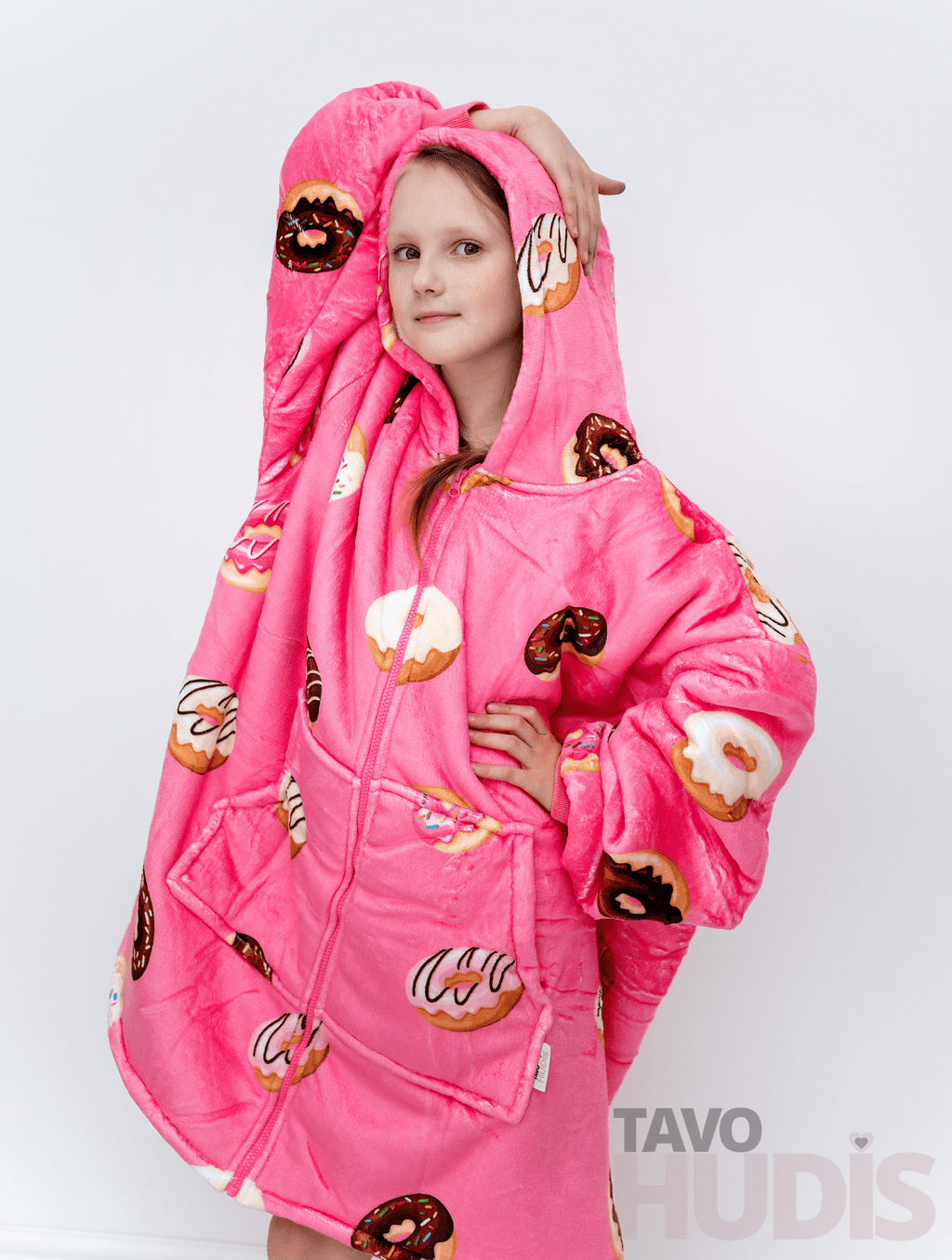 Donuts Blanket Hoodie for Kids