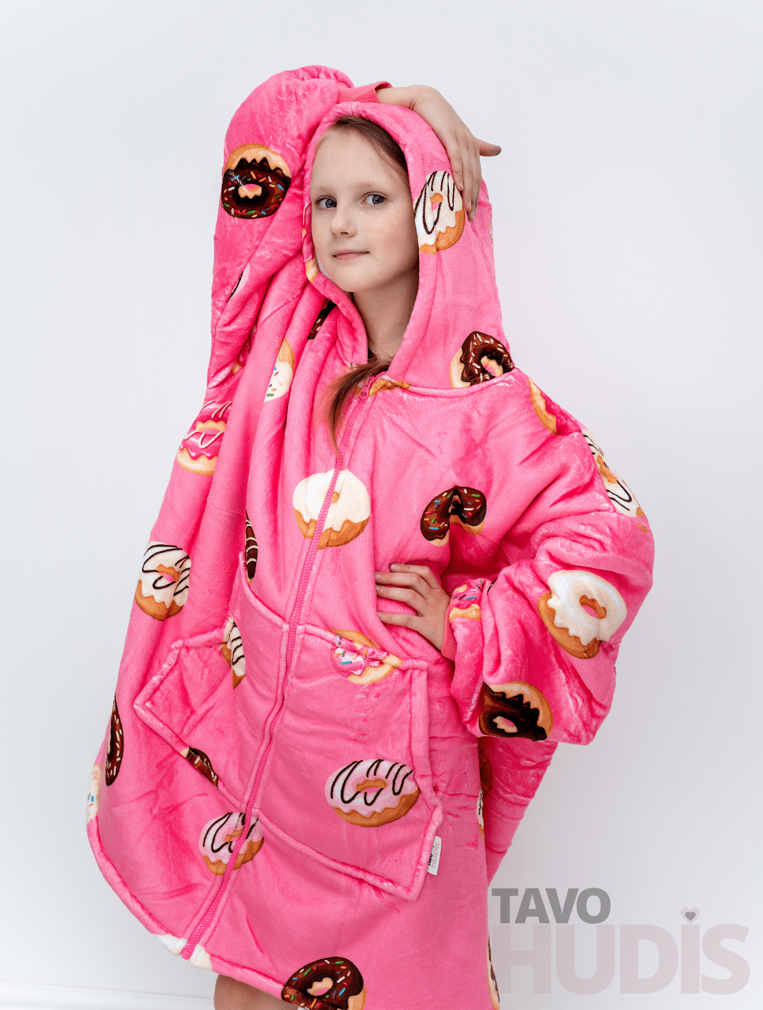 Donuts Blanket Hoodie for Kids