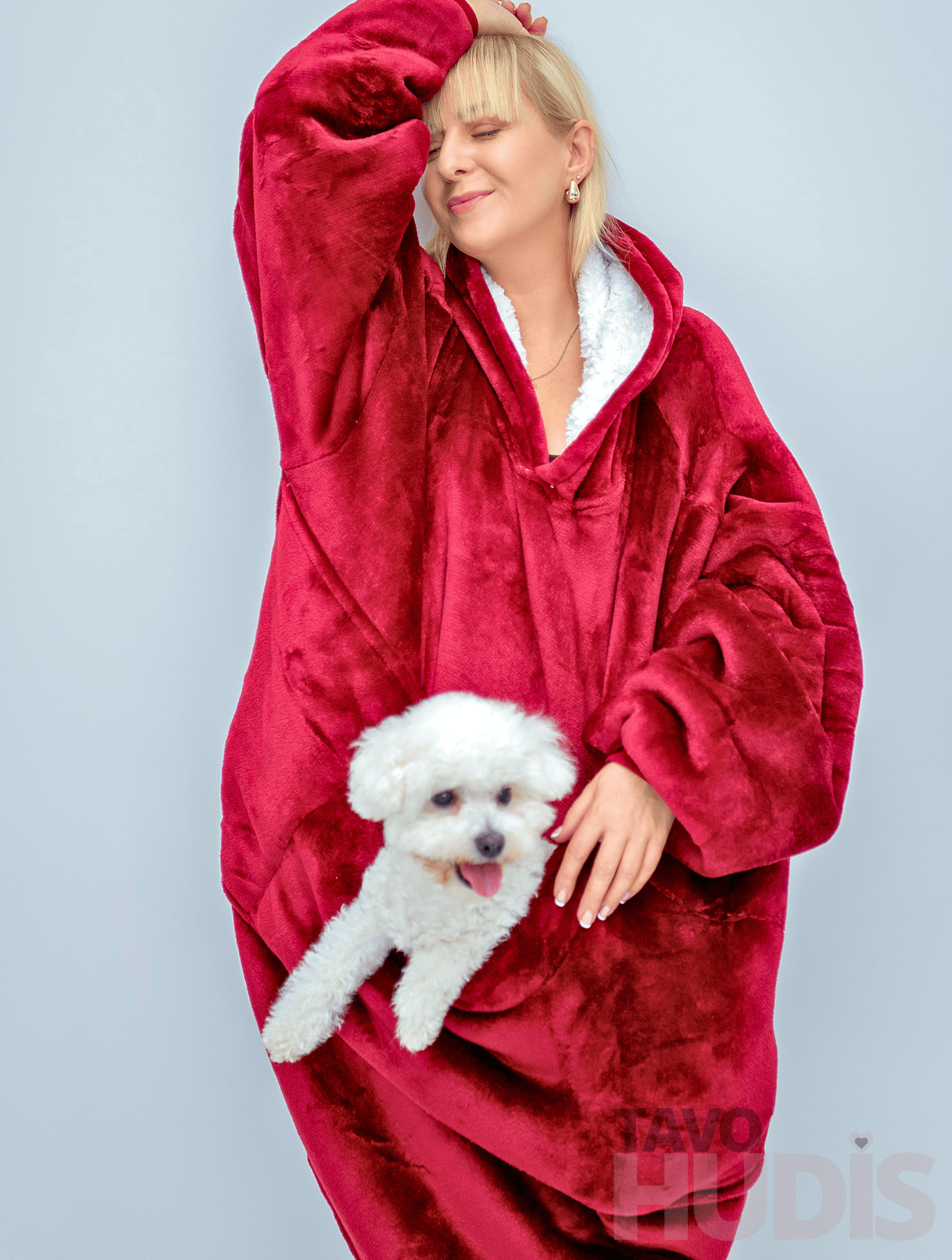 Red Kangaroo Blanket Hoodie