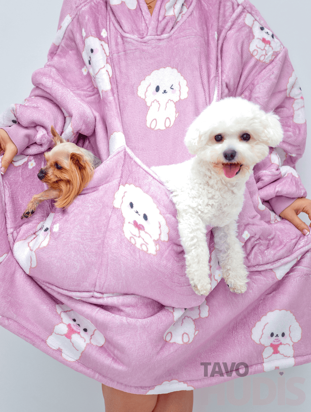 Bichons Kangaroo Blanket Hoodie