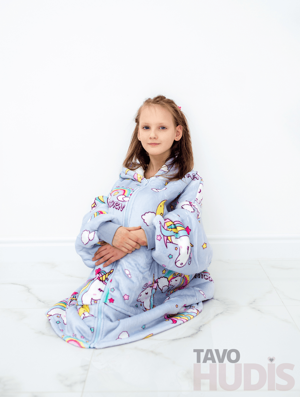 Unicorns Blanket Hoodie for Kids
