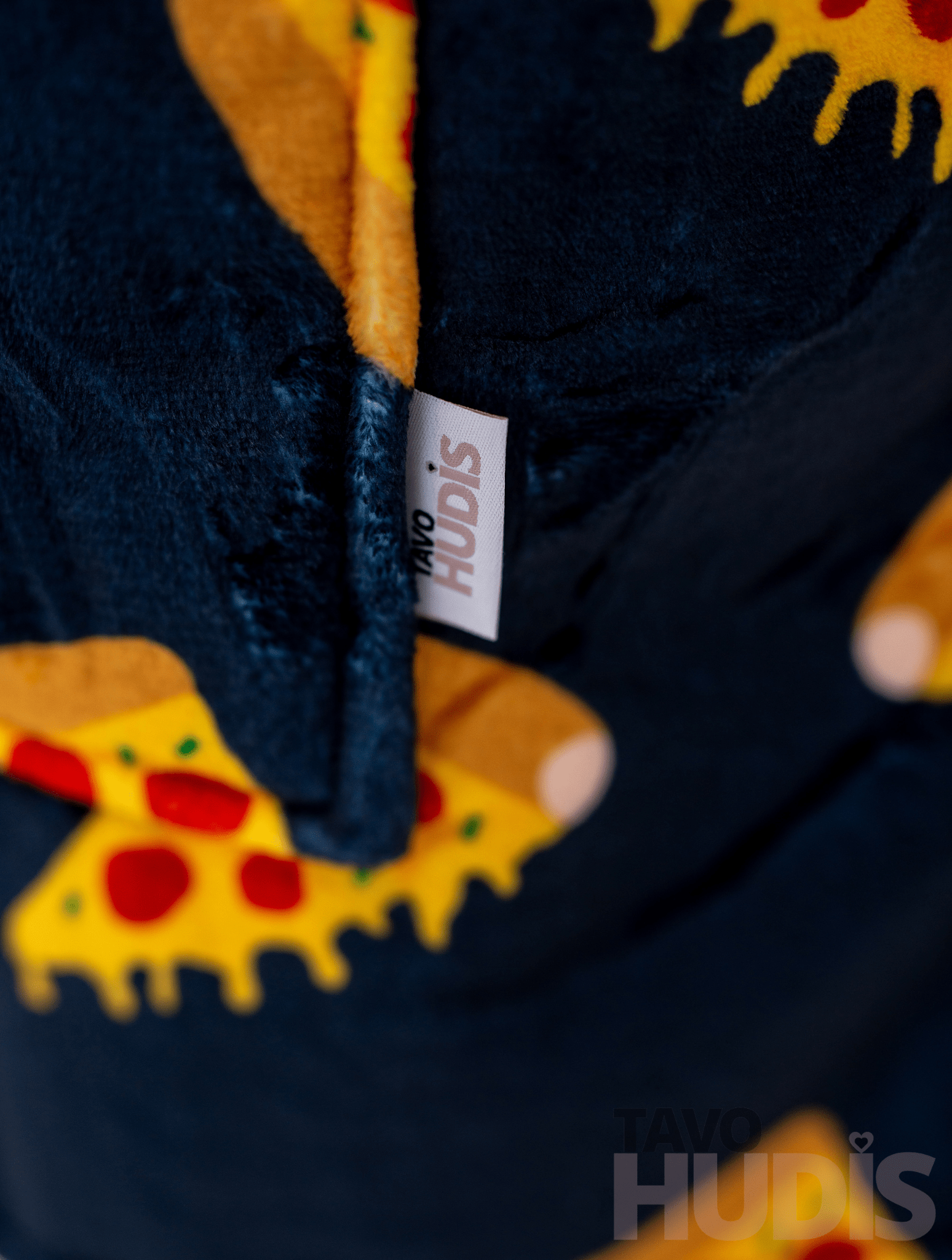 Black Pizza Blanket Hoodie