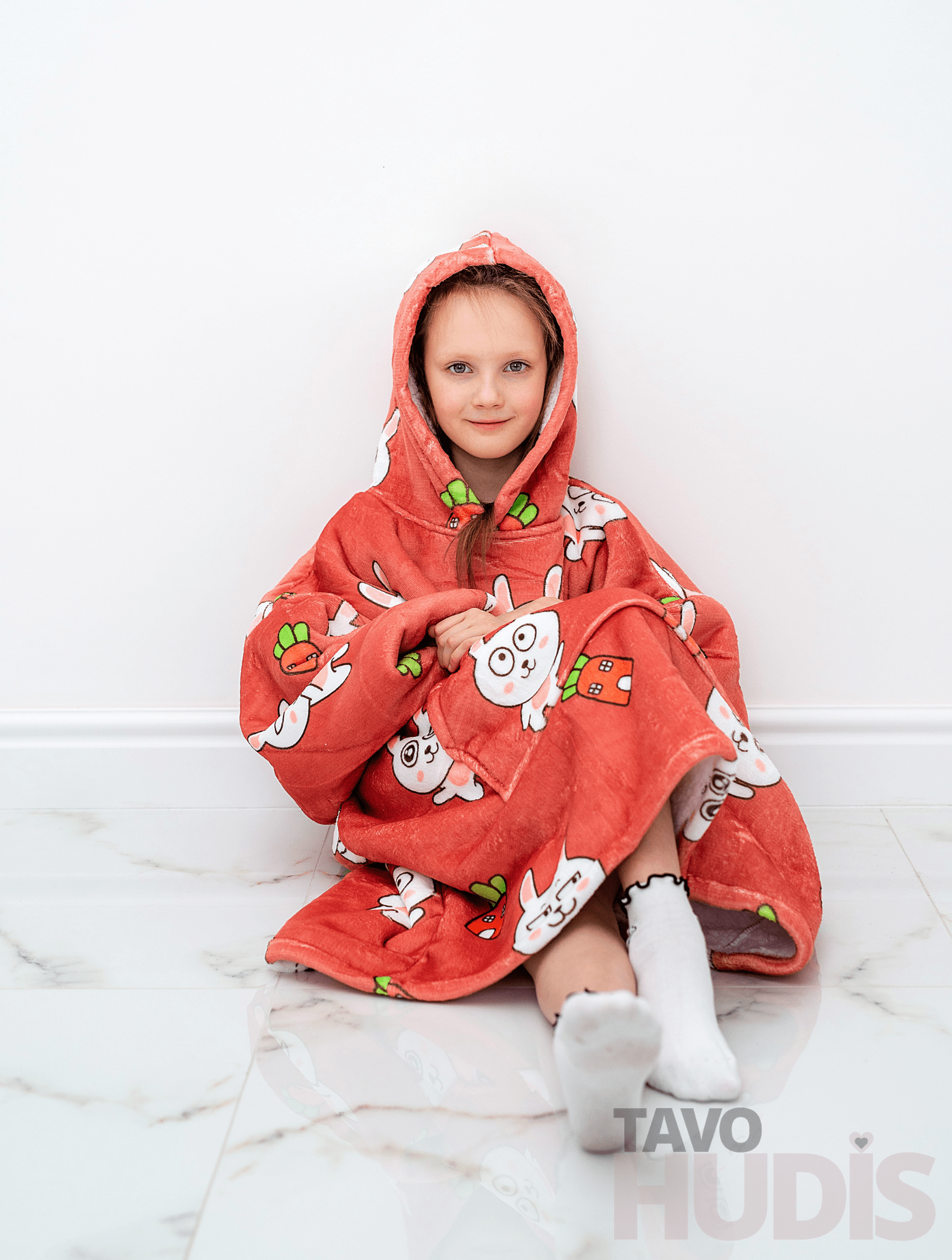 Bunnies Blanket Hoodie for Kids