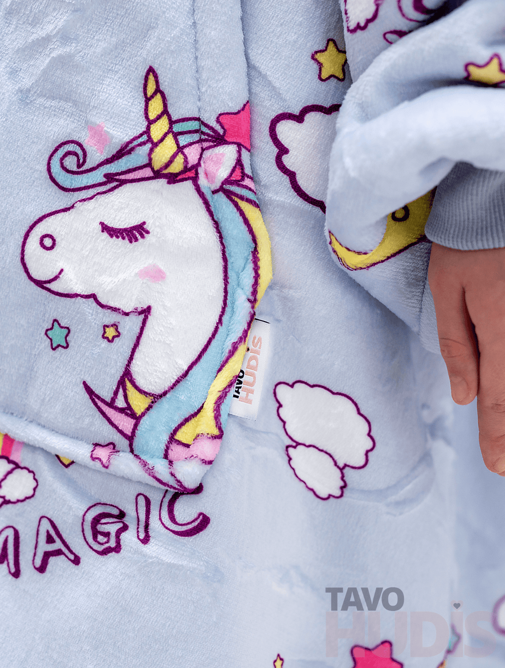 Unicorns Blanket Hoodie for Kids
