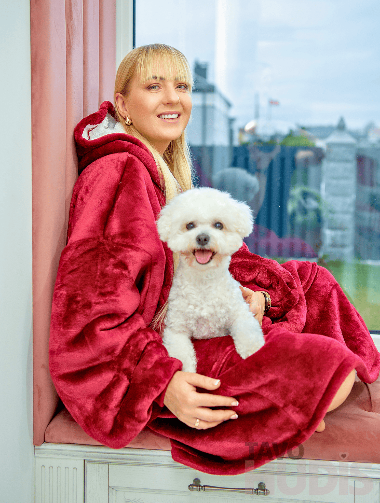 Red Kangaroo Blanket Hoodie