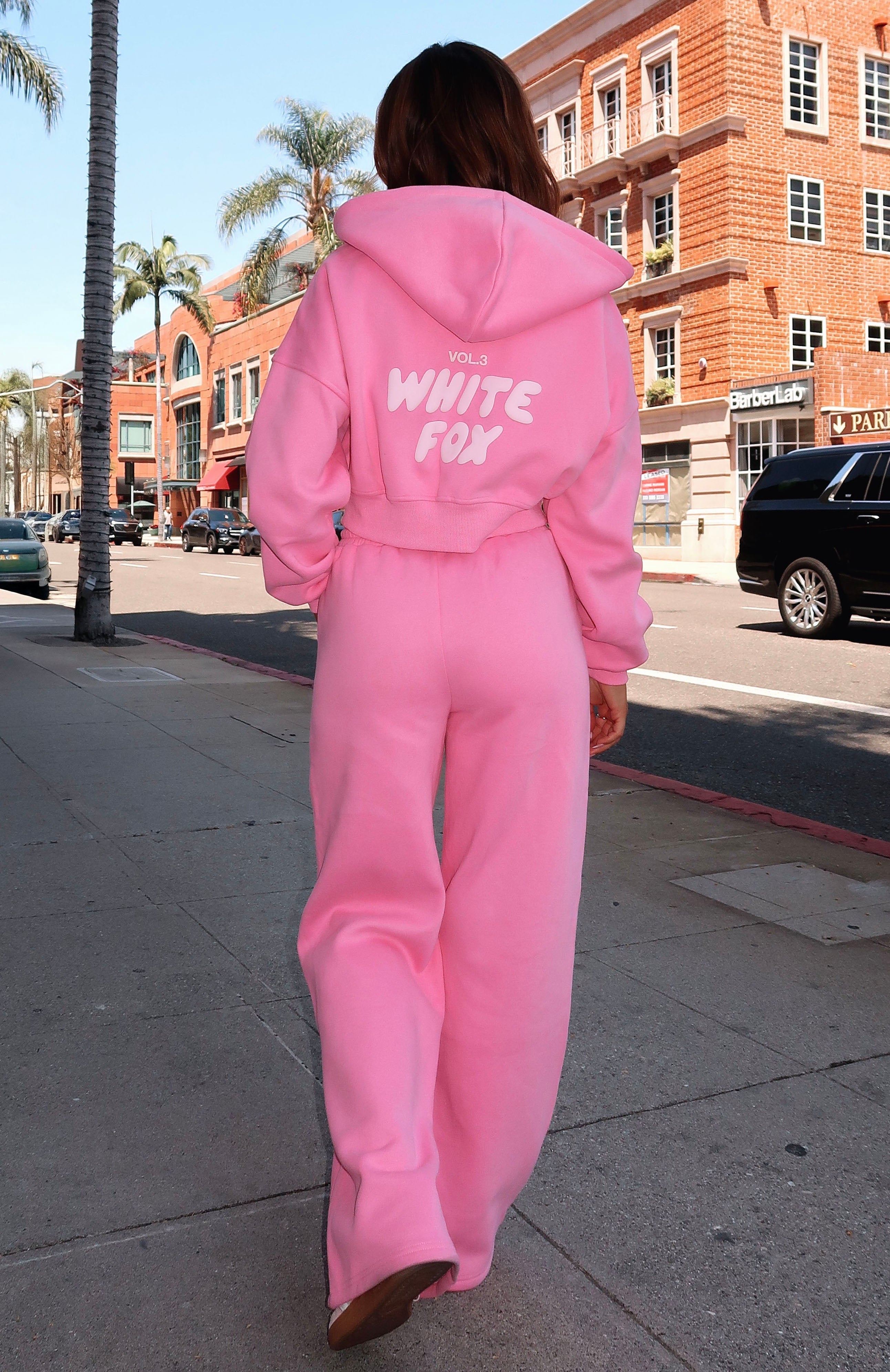 Offstage Cropped Zip Hoodie Bubblegum - Image 1