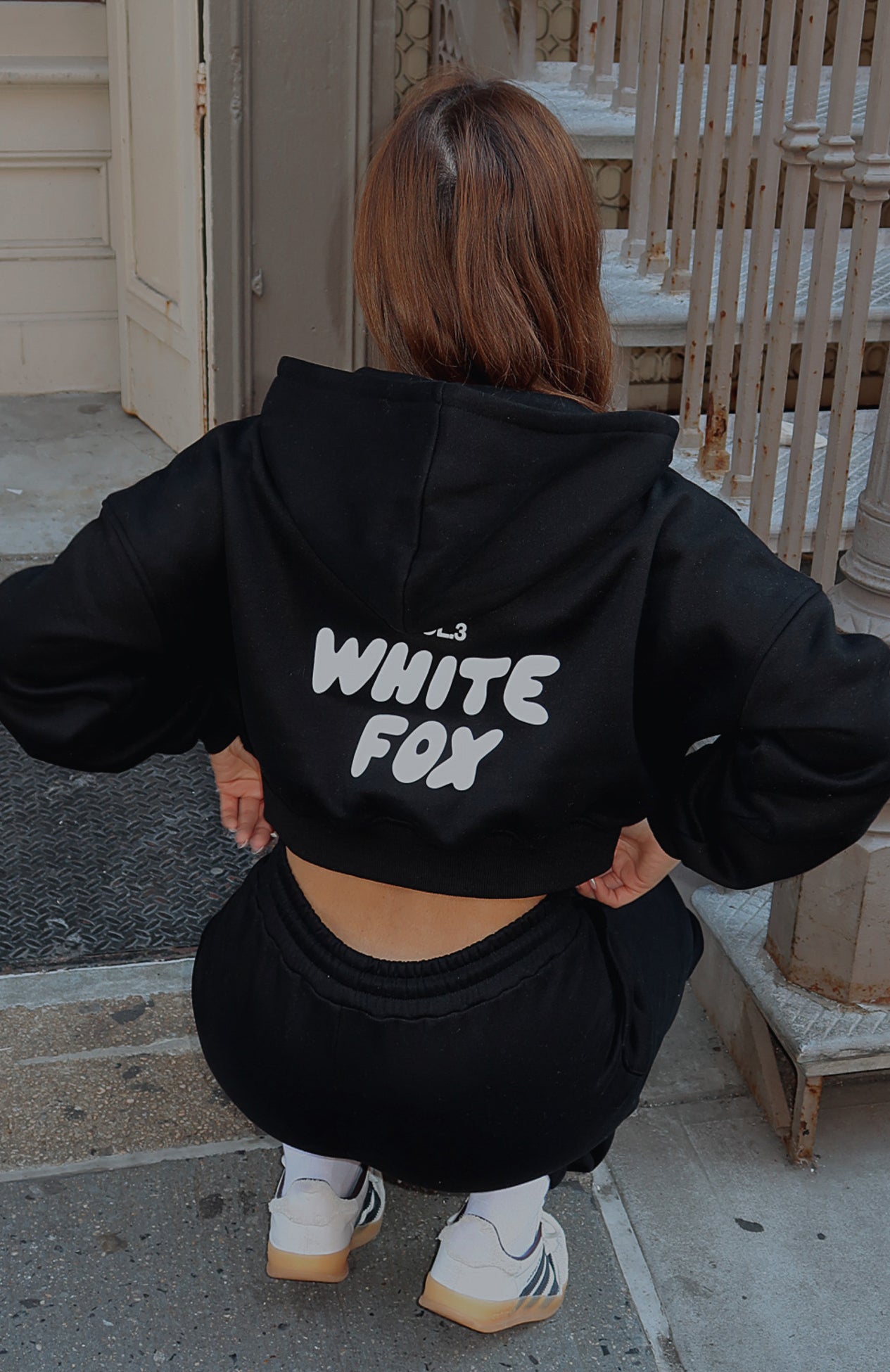 Offstage Cropped Zip Hoodie Monochrome - Image 1