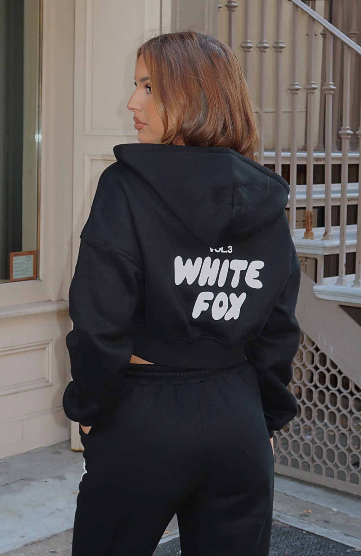 Offstage Cropped Zip Hoodie Monochrome - Image 6